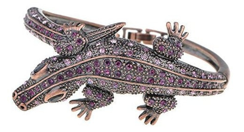 Brazalete - Brazalete De Cocodrilo De Cocodrilo Con Diamante