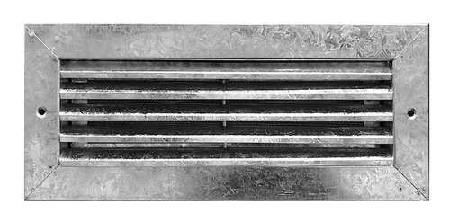 Rejilla Ventilacion 30x10 Fija - Con Mosquitero Galvanizada