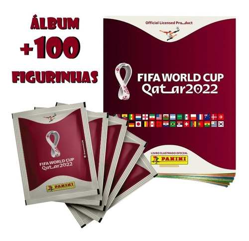 Álbum Copa Do Mundo 2022 + 100 Figurinhas Envio Imediato | MercadoLivre