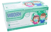 Comprar Cubrebocas Infantiles Tricapa Plisado Ambiderm Caja\u002F50 Pz