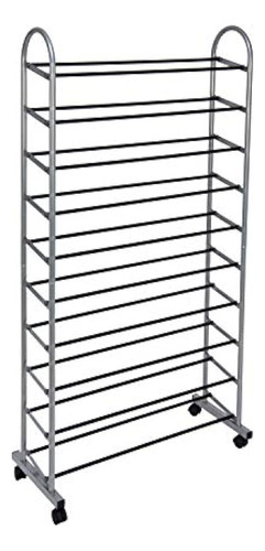 Rack Móvil Con Ruedas Simplificado De 10 Niveles, 40 Pares, 