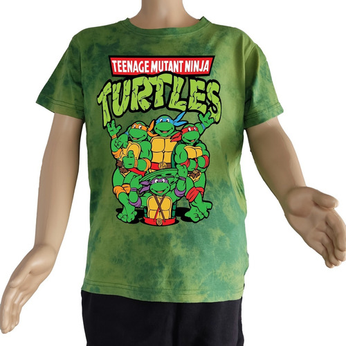 Camiseta Remera Tortuga Ninja Modelo Dye Tie 2 Bellos Diseño