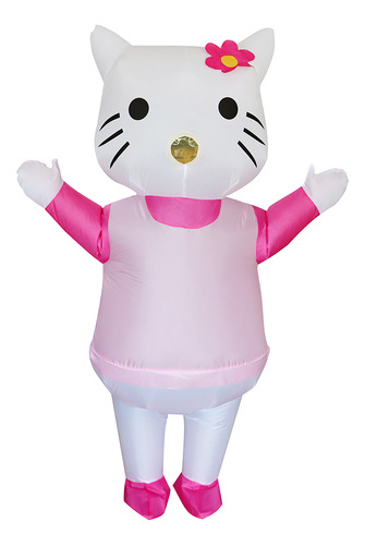 Disfraz Inflable De Hello Kitty Para Fiestas Navideñas, Cosplay