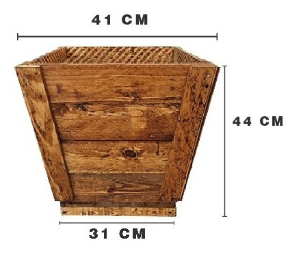 Imagen 5 de 7 de Maceta De Madera Tipo Jardinera De Cono Mediana