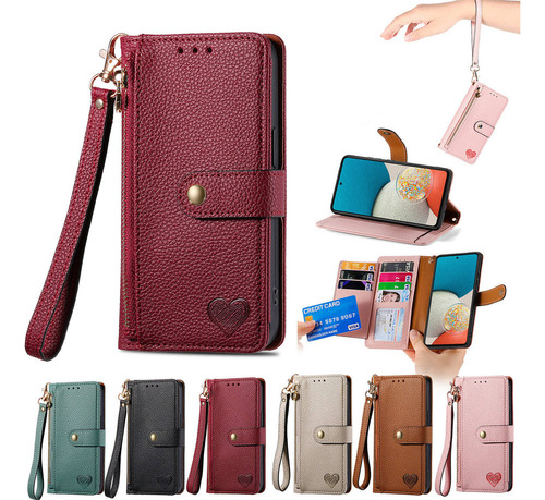 Funda De Piel Tipo Cartera For Teléfono Sharp Sense