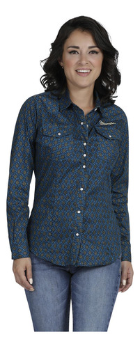 Blusa Vaquera Mujer Wrangler Slim Fit Manga Larga 002