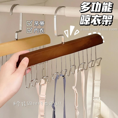Organizador De Bufandas De Madera Sólida Multiusos