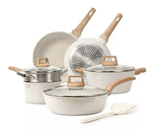 Juego De Ollas Y Sartenes De Granito Antiadherentes Utensilios Set Para  Cocina