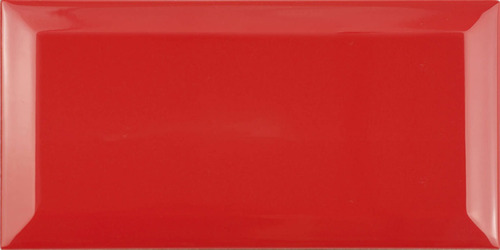Cerámica Europea Biselada Rojo 10 X 20