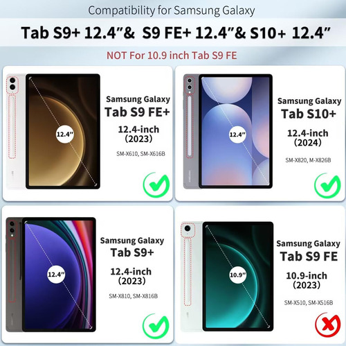 Funda Protector Para Galaxy Tab S10+ 2024 / S10 Plus 12.4