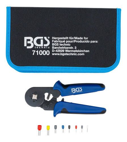Kit Pinza Crimpadora / Ponchadora Con Terminales | Bgs 71000