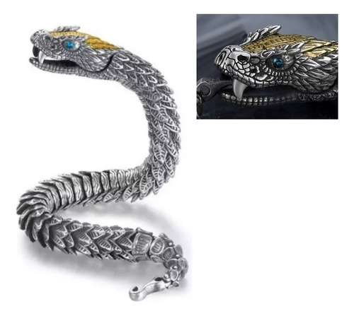 Pulseras Para Hombre De Serpiente Fashion Real Hecha A Mano