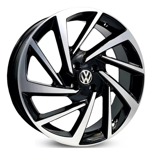Jogo De Rodas Aro 20 4x100 Saveiro Gol Polo Track R93 Krmai Cor Preto Diamantado 4x100