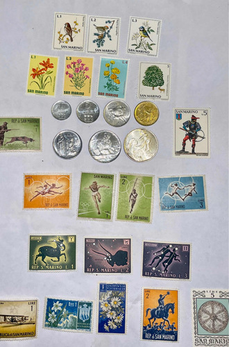 Monedas Y Sellos San Marino De Colección Impecable Lote