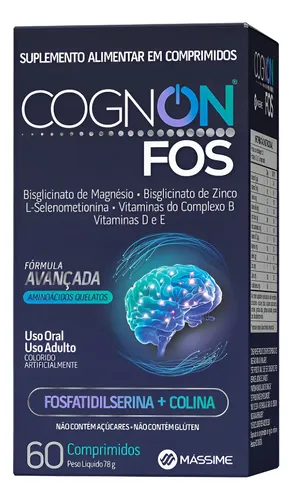 Cognon Fos Vitaminas E Minerais P/ Memória 60cpr Massime Sabor Sem Sabor