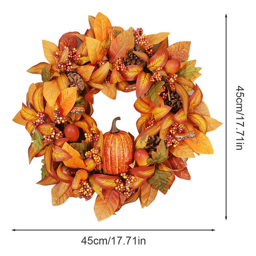 Corona De Otoño Con Calabazas Corona De Calabaza De Otoño De