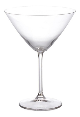 1 unidad de copa Martini de cristal bohemio de 280 ml con color titanio transparente