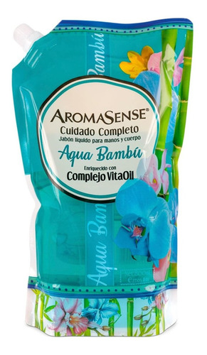 Jabon Liquido Aqua Bambu X800ml Aromasen - mL a $37