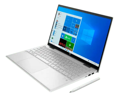 Imagen 2 de 4 de Notebook HP Pavilion x360 15-er0521la plateada natural táctil 15.6", Intel Core i5 1135G7 8GB de RAM 512GB SSD, Intel Iris Xe Graphics G7 80EUs 1920x1080px Windows 10 Home