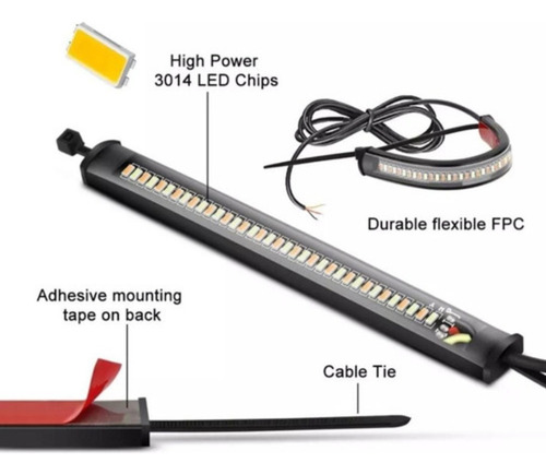 Direccionales Y Cuarto Led Para Barras De Moto Harley Y Otra