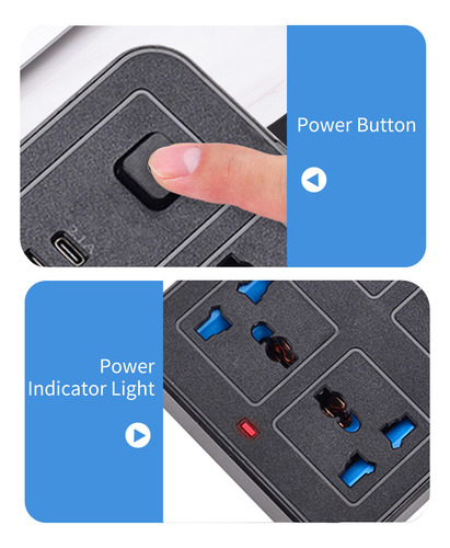 Soquete Para Digitar Power Office Home Safe Button. 6 Pés