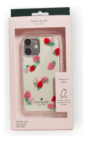 Carcasa iPhone 12 Mini Case Straberry With Gems Kate Spade