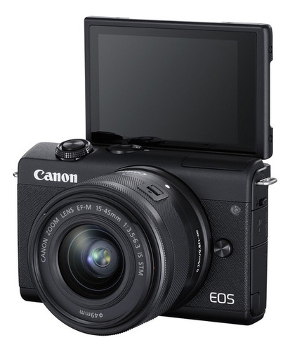 Cámara Digital Canon Eos M200 15-45 Lcd 4k Wifi Bluetooth Color Negro