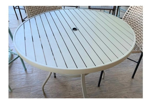 Mesa Tampo De 1.50cm Alumínio Jardim Piscina Churrasco Deck
