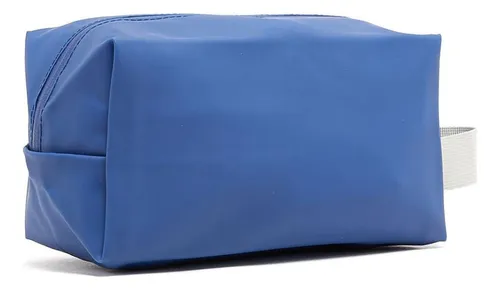 Neceser Impermeable Cosméticos Ideal Playa Viaje Vacaciones Color Azul Marino Diseño De La Tela Liso