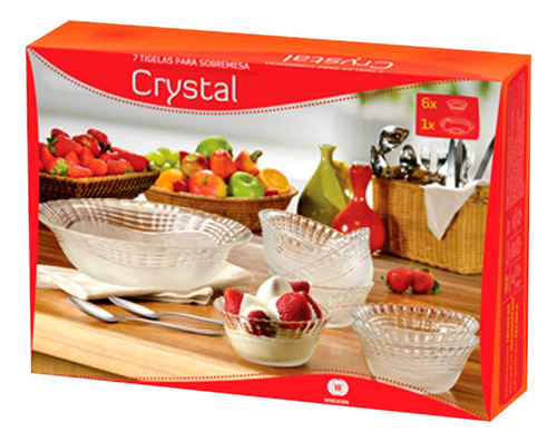 Imagen 7 de 9 de Juego De Compoteras C/ 7 Bowls Para Postre En Vidrio Wheaton