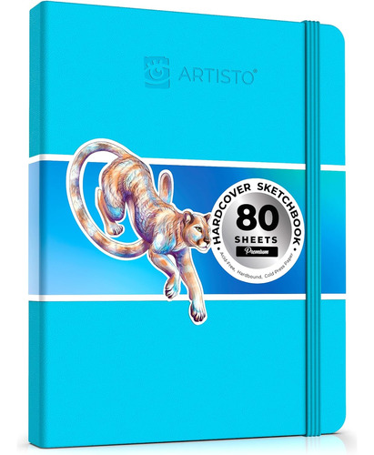 Cuaderno De Dibujo Premium De 8.5x11 , 80 Hojas (125 G/...