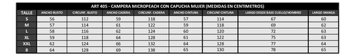 Campera Taslan Con Capucha Mujer