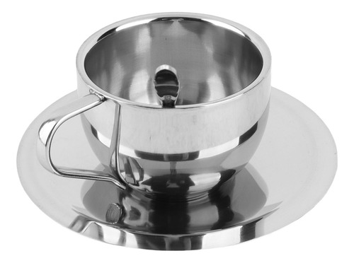 Tazas De Café Con Cuchara, De Acero Inoxidable, Antiescaldad