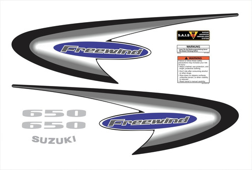 Kit Adesivos Compatível Suzuki Freewind 650 2001-2003 Prata Cor Freewind 650 2001 Prata