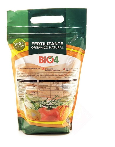 Fertilizante Orgánico Bio4 2 Kg 