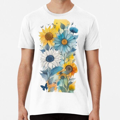 Remera Cuadro De Flores Algodon Premium