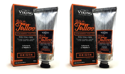 Imagem 1 de 6 de Kit 2 Balm De Tattoo - Origem - Viking 60 Ml