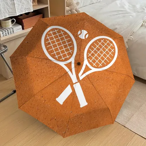 Umbrella Tennis Racket Small Travel Open And Close Tri Fold
