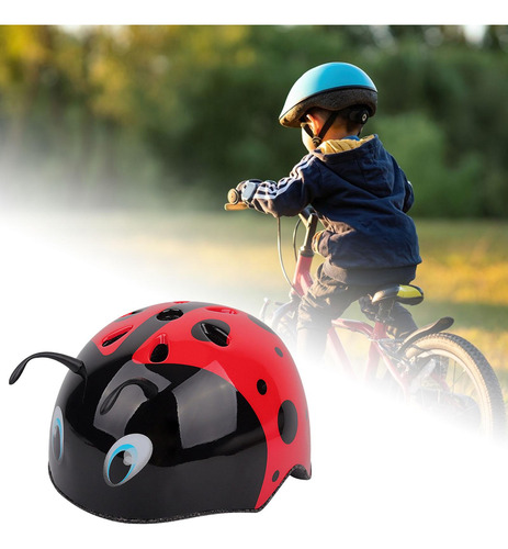 Casco De Bicicleta Para Niños 3d Ladybug, Casco De