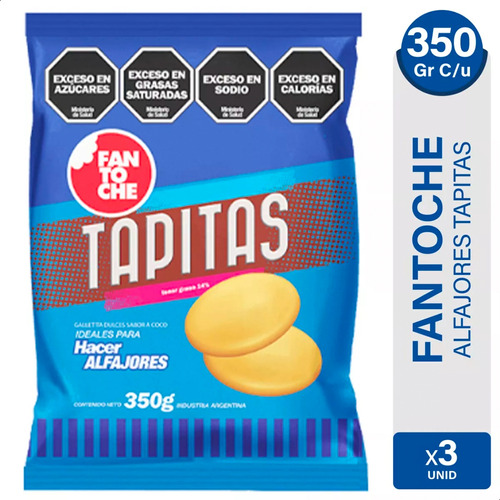 Tapitas Alfajor Fantoche Ideal Alfajor Artesanal - Pack X3 