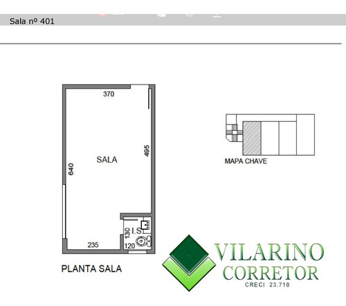 Sala Com Área Privativa - 1621v