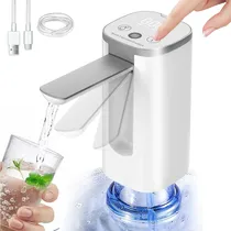 Comprar Dispensador De Agua Eléctrico Recargable Bomba De Agua Bomba de agua portátil con huella digital y bloqueo para niños.