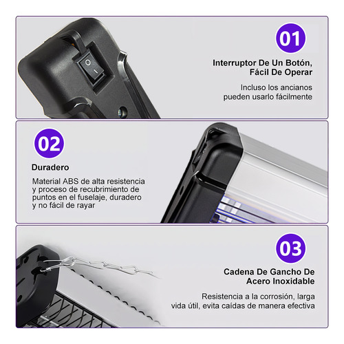 Lampara Mata Mosquitos Eléctrico Repelente Moscas 20w Uv