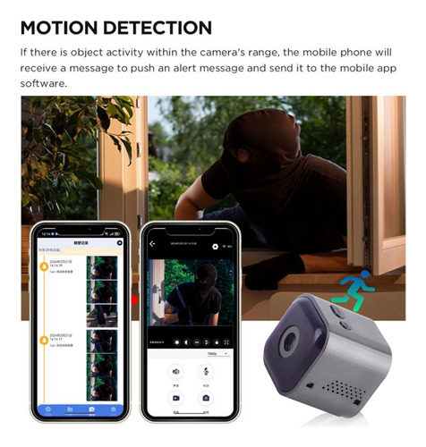 Mini Cámara Hd Inalámbrica Wifi De 2 Vías Con Sensor De Movi