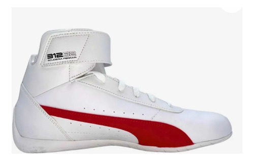 Tenis Puma Ferrari Neo Cat Mid White Red Para Hombre