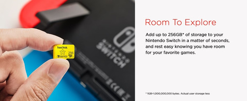 Imagen 4 de 5 de Sandisk Memoria Micro Sd 256gb 4k Nintendo Switch Oficial