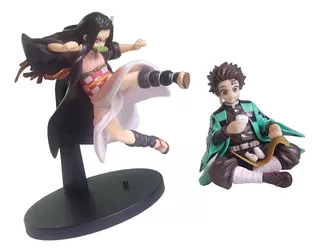 Demon Slayer Tanjiro Nezuko Figura Accion 2pz Figuras