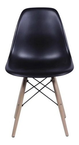 Cadeira de jantar BoxBit DKR Eames base madera, estrutura de cor  preto, 1 unidade