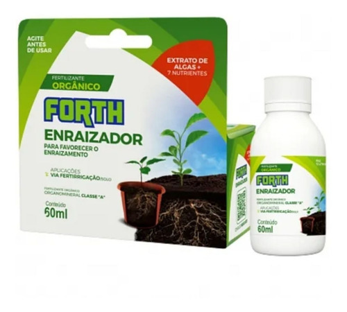 Enraizador Kit 6 Fertilizante Concentrado Raiz 60ml Forth