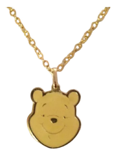 Dije Disney Baby Poo Con Cadena/ Chapa De Oro 22k